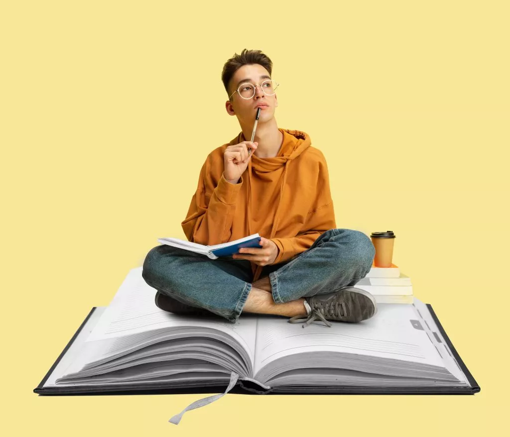 estudante viajando a partir das obras literárias